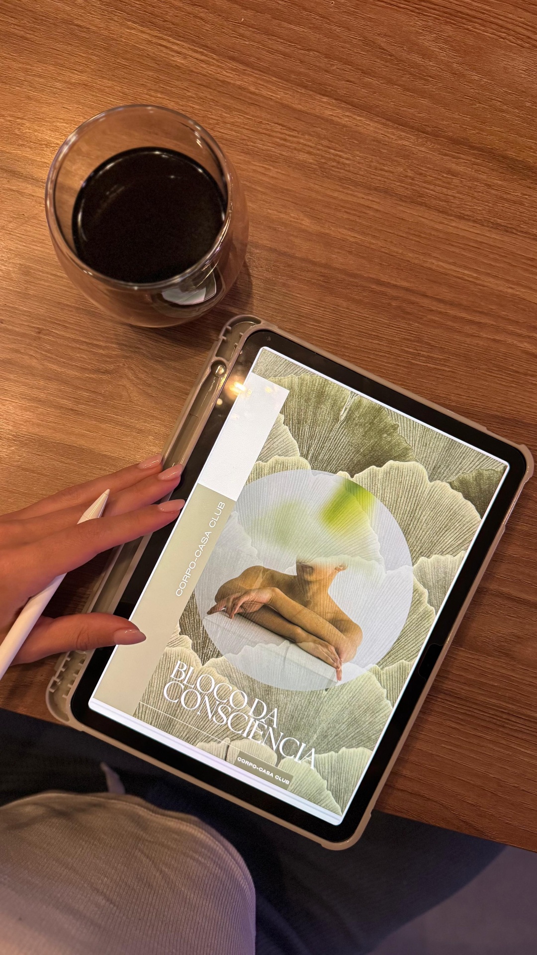 Bloco da Consciência no tablet