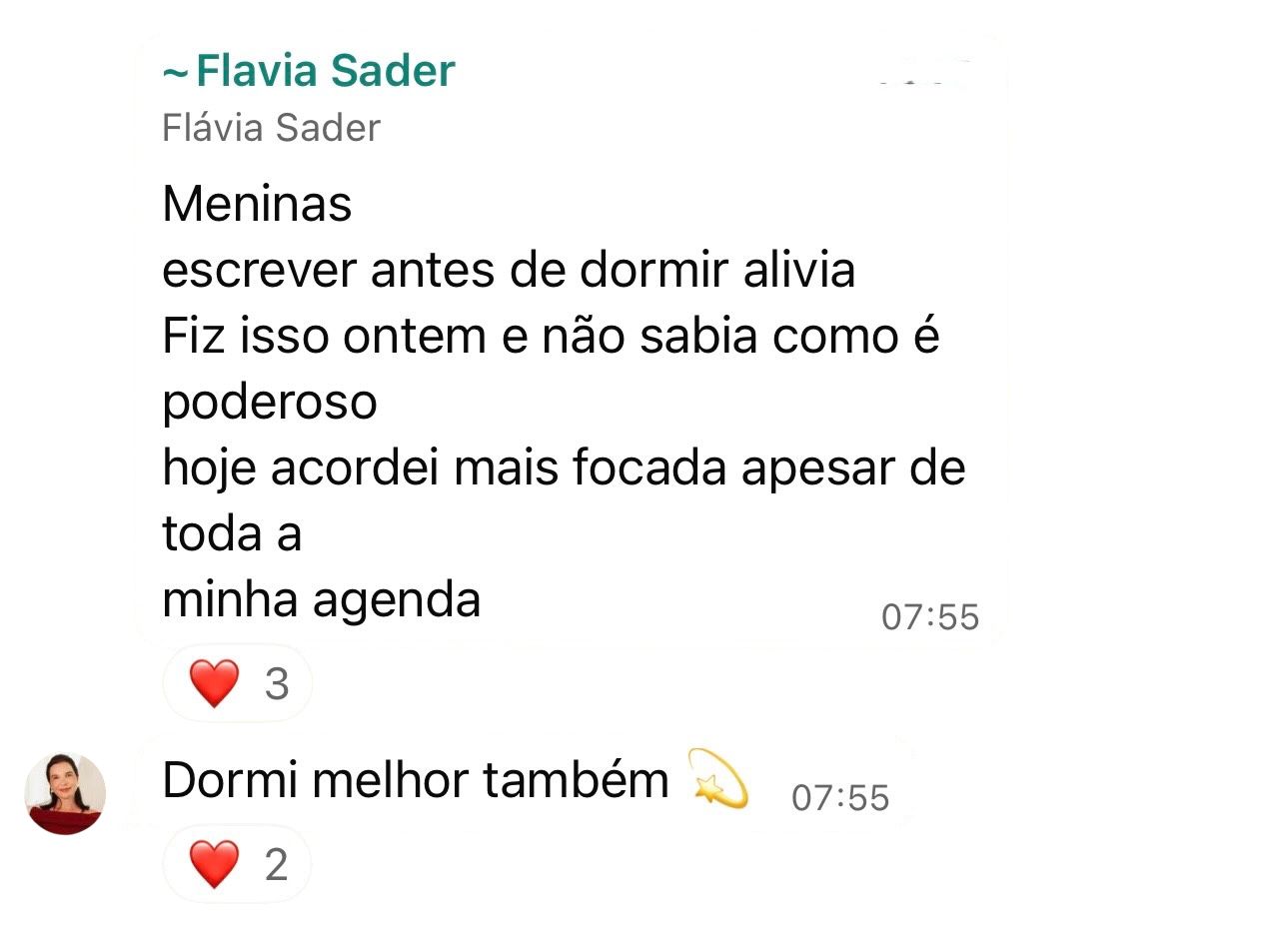 Depoimento de Flávia Sader